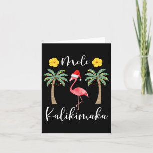 Cartão Mele Kalikimaka Tropical Hawaiai Flamin