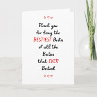 Melhor Amigo Obrigado Bestie Card