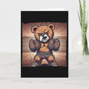 Cartão Melhor Arte de Boxe Para Crianças Homens Mulheres