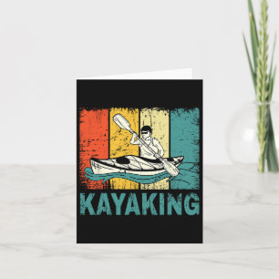 Cartão Melhor Arte De Kayaking Para Homens Mulheres Kayak