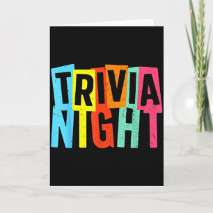 Cartão Melhor Arte de Noite de Trivia para Homens Mulhere