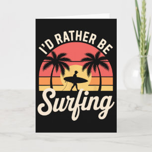 Cartão Melhor Arte de Surf para Homens Mulheres Surfista