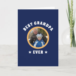 Cartão Melhor Avô de Todos Personalizado Foto da Família 