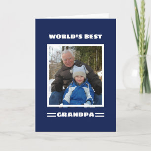 Cartão Melhor Avô do Mundo Foto Personalizada Customizada