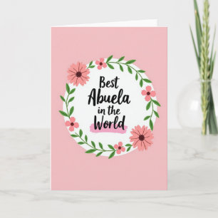 Cartão Melhor Avó do Mundo Rosa