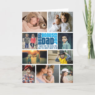 Cartão Melhor Bônus Papai de Todos os Tempos Fotocollage 
