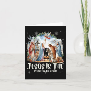 Cartão Melhor Cena de Natividade Jesus Legal de Natal Chr