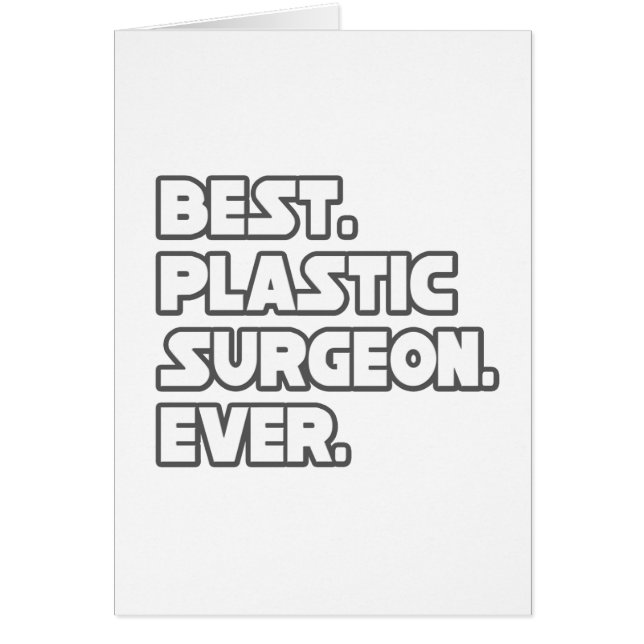 Cartão Melhor Cirurgião Plástico de Sempre (Frente)