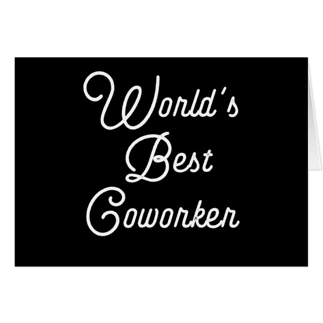 Cartão Melhor Colega de Trabalho do Mundo (Frente Horizontal)