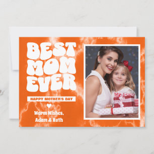 Cartão Melhor Dia de as mães de Fotografia de Tie Tie Lar