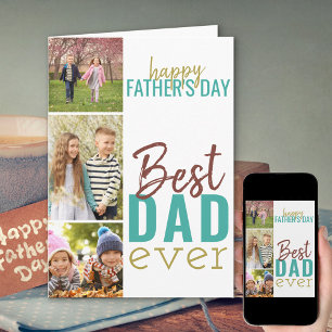 Cartão Melhor Dia de os pais De Foto Ever 3 De Pai