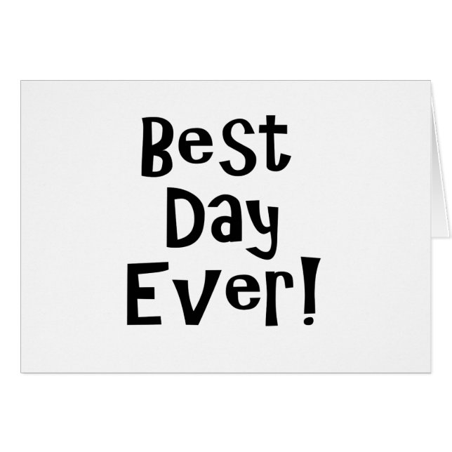 Cartão Melhor Dia De Todos! (Frente Horizontal)