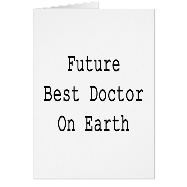 Cartão Melhor doutor futuro Terra (Frente)