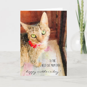 Cartão Melhor Gato Mãe De Sempre! Feliz Dia de as mães!