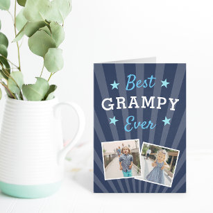 Cartão Melhor Grampy Nunca   Foto do Dia de os pais