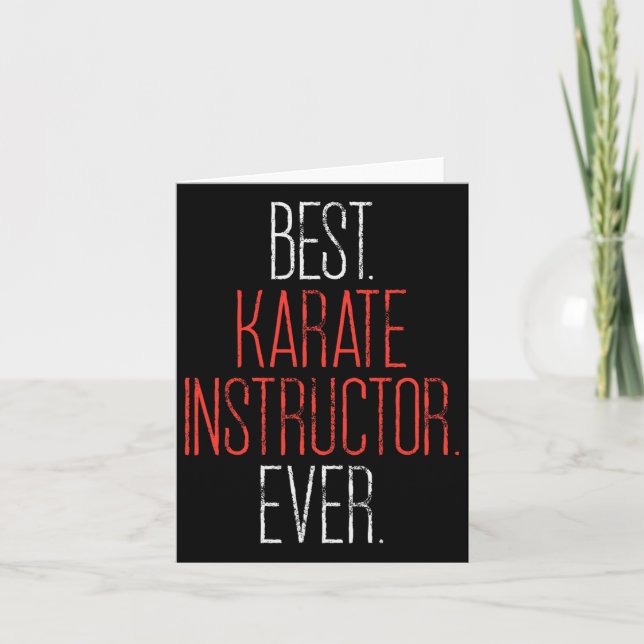 Cartão Melhor Instrutor de Karate Professor de Artes Marc (Frente)