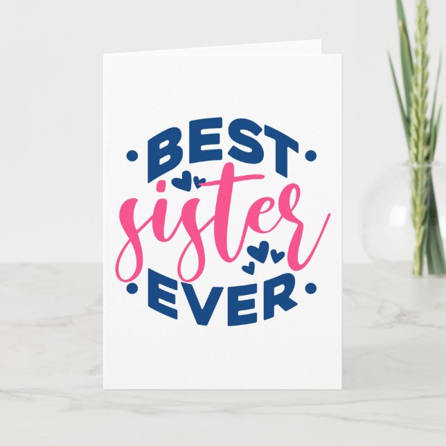 Cartão Melhor Irmã de Todos os Tempos (Frente)