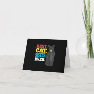Cartão Melhor Irmã Gato Nunca   Amantes De Gato De Gato 