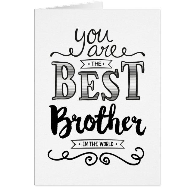 Cartão Melhor Irmão no Aniversário do Mundo (Frente)