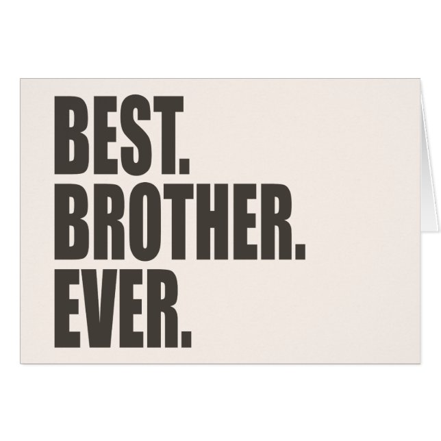 Cartão Melhor. Irmão. Nunca (Frente Horizontal)