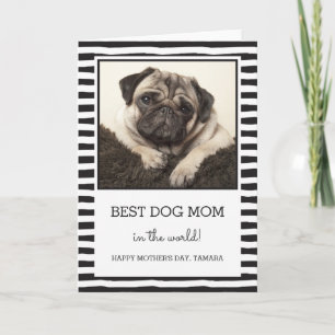Cartão Melhor mãe de cachorro Branco Dia de as mães d