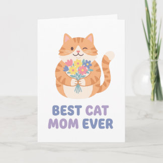 Cartão Melhor Mãe de Gato de Todos os Tempos Gato Tabby G