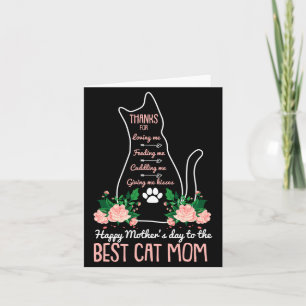 Cartão Melhor Mãe de Gato do Dia das Mães Gato Fofo Amant
