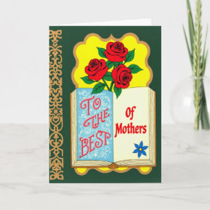 Cartão Melhor Mãe de Todas Floral Carta de Arte