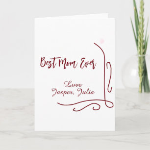 Cartão Melhor mãe de todas vermelha amor fronteira espanh