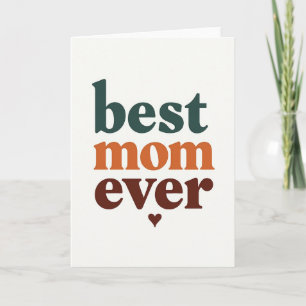 Cartão Melhor Mãe de Todos Carta de Arte Simples