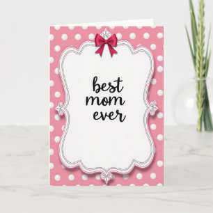 Cartão Melhor Mãe de Todos Carta em Estilo Vintage