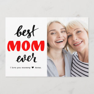 Cartão Melhor Mãe de Todos os Tempos Foto Moderna do Dia