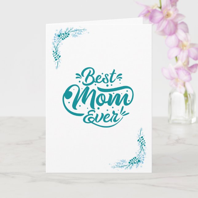 Cartão Melhor Mãe de Todos os Tempos Personalizado - Com  (Orquídea)