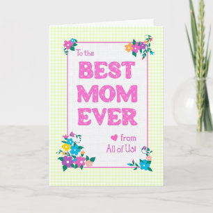 Cartão Melhor Mãe Dia de as mães De Todos Nós