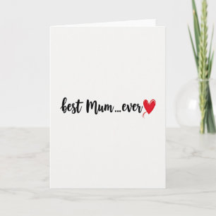 Cartão Melhor Mãe do Mundo Carta com Arte de Coração
