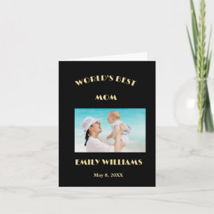 Cartão Melhor Mãe do Mundo Foto do Dia das Mães Personali