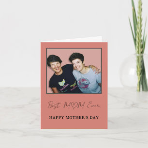 Cartão Melhor mãe do mundo Foto Feliz Dia das Mães