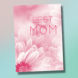 Cartão Melhor Mãe melhor mãe de sempre pastel elegante fl