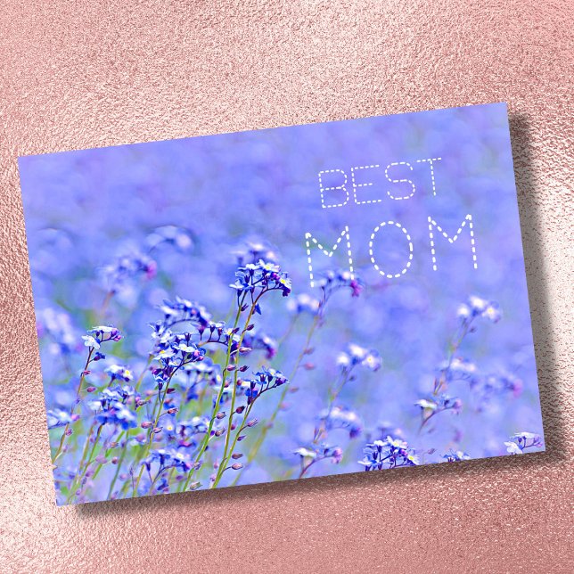 Cartão Melhor Mãe melhor mãe de todos pastel elegante flo (Criador carregado)