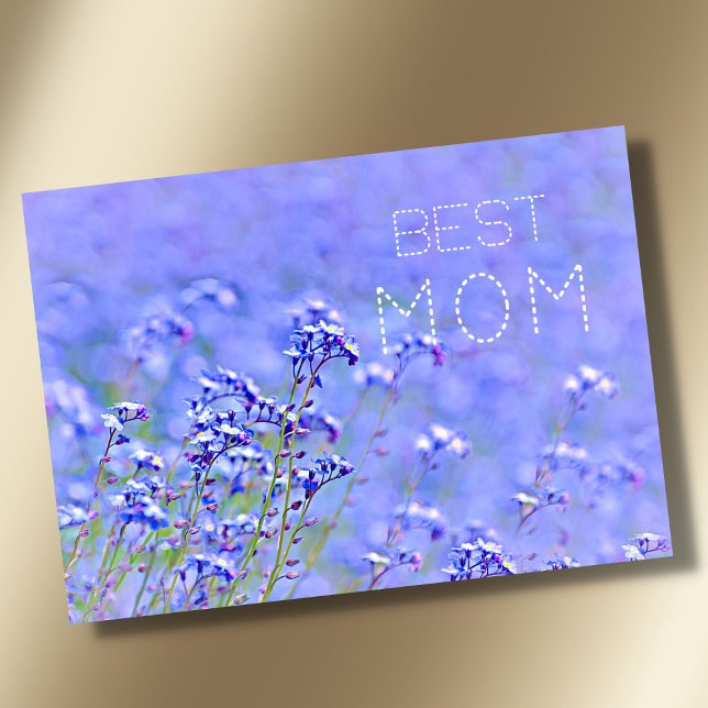 Cartão Melhor Mãe melhor mãe de todos pastel elegante flo (Criador carregado)