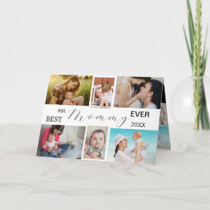 Cartão Melhor Mãe Nunca Colagem de Fotografias do dia d