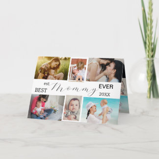 Cartão Melhor Mãe Nunca | Colagem de Fotografias do dia d