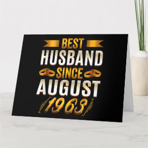 Cartão Melhor Marido desde agosto de 1963 57.º Aniversá