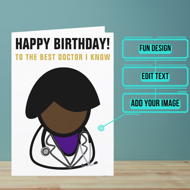Cartão Melhor Médico Que Conheço Aniversário (This funny birthday card is for the physician / doctor friend or family member in your life.)