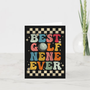Cartão Melhor Nene De Golfe Alguma Vez Retrorando Groovy 