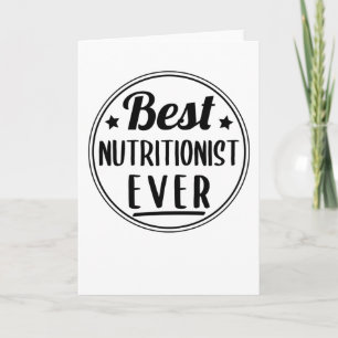 Cartão Melhor Nutricionista Alguma Vez Oferecido Comendo