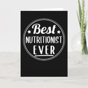 Cartão Melhor Nutricionista Alguma Vez Oferecido Comendo 