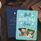 Cartão Melhor Pai De Cão Nunca | Foto plana Dia de os pai