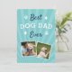 Cartão Melhor Pai De Cão Nunca | Foto plana Dia de os pai (Em pé/Frente)
