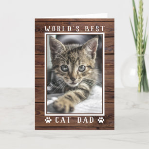 Cartão Melhor Pai de Gato do Mundo do Dia dos Pais Foto